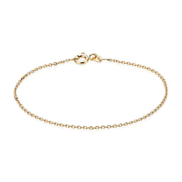 Anker Facet Armbånd 0,5/17 - 8 kt. Guld fra Gold Essentials by Plaza