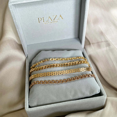 Anker Facet armbånd 0,6/18,5 - 14 kt. Guld fra Fine Essentials by Plaza