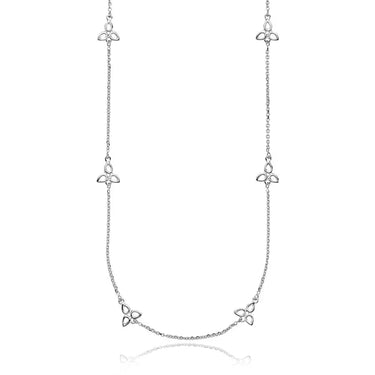 Scarlet justerbar halskæde i rhodium sølv. fra Izabel Camille