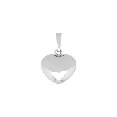 SIERSBØL sølv rhod. vedhæng hjerte 21x15mm fra Siersbøl