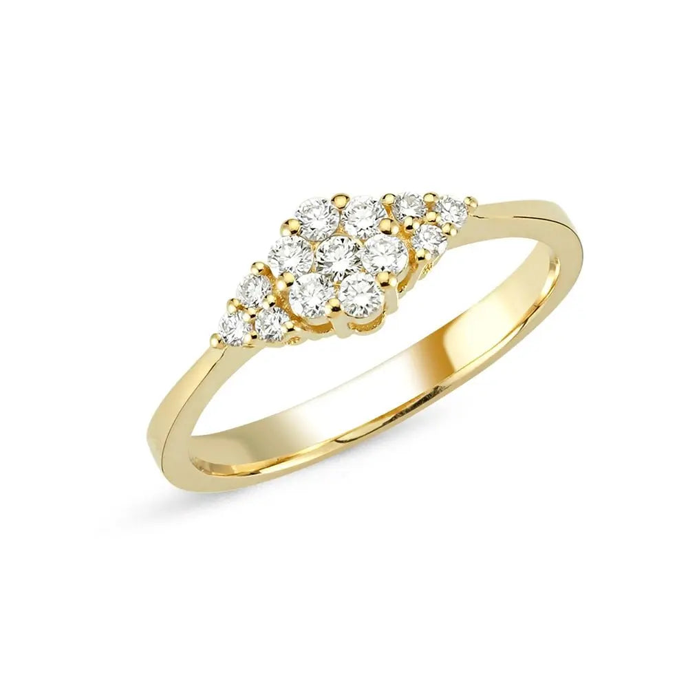 Lilja ring m. 0,30 ct. - 14 kt. Guld fra Nuran