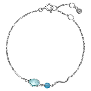 Marie armbånd med aquablå calcedon - Sølv fra Izabel Camille