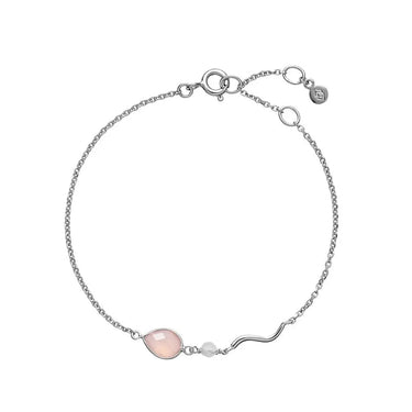 Marie armbånd med pink calcedon - Sølv fra Izabel Camille