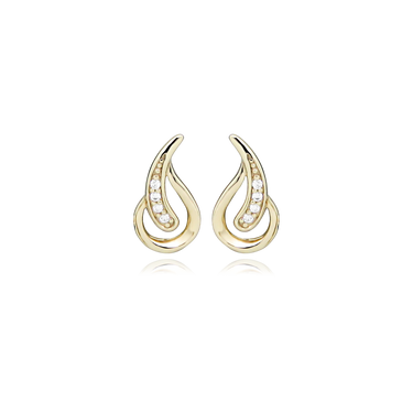 Swan ørestikker - 8 kt. Guld fra Gold Essentials by Plaza