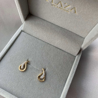 Swan ørestikker - 8 kt. Guld fra Gold Essentials by Plaza