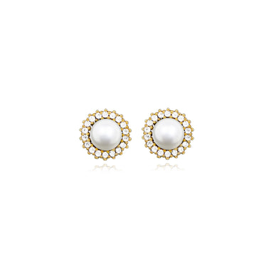 Princess Pearl Ørestikker - 8 kt. Guld fra Gold Essentials by Plaza