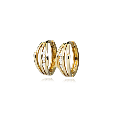 Trio creoler - 8 kt. Guld fra Gold Essentials by Plaza