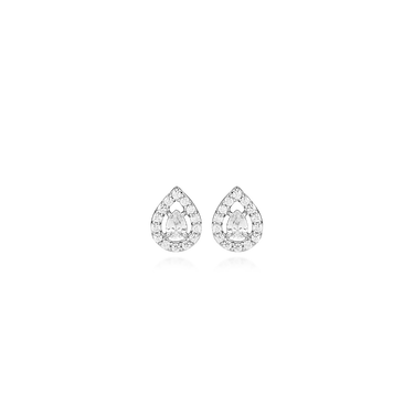 Drop sparkle ørestikker - Sølv fra Silver Essentials by Plaza