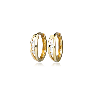 Duo creoler - 8 kt. Guld fra Gold Essentials by Plaza