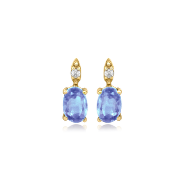 Queen Azure ørestikker - 14 kt. Guld fra Diamond Essentials by Plaza