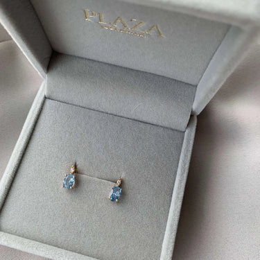 Queen Azure ørestikker - 14 kt. Guld fra Diamond Essentials by Plaza