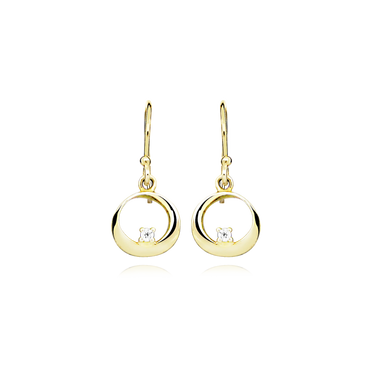 Moon øreringe - 8 kt. Guld fra Gold Essentials by Plaza
