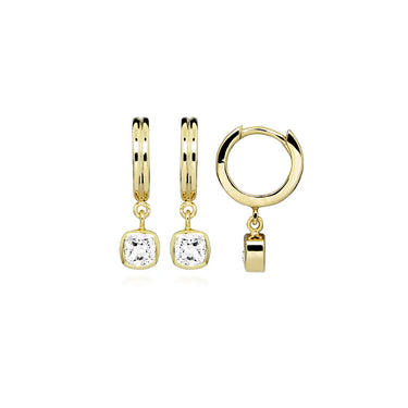 White darling huggie - Forgyldt fra Lush Lush Jewelry
