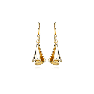 Trumpet øreringe - 8 kt. Guld fra Gold Essentials by Plaza