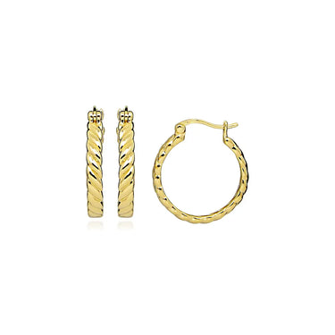 Braided petit hoop - Forgyldt fra Lush Lush Jewelry