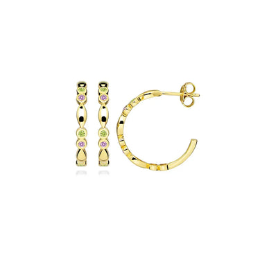 Color crush petit creoler - Forgyldt fra Lush Lush Jewelry