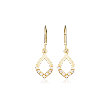 Teardrop øreringe - 8 kt. Guld fra Gold Essentials by Plaza