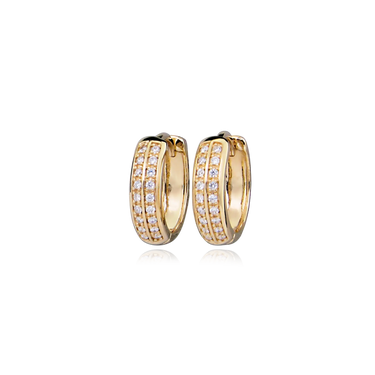 Baroness Diamond creoler - 14 kt. Guld fra Diamond Essentials by Plaza