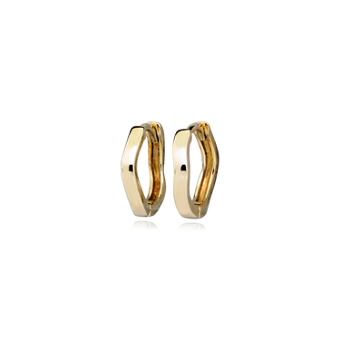 Wave creoler - 8 kt. Guld fra Gold Essentials by Plaza