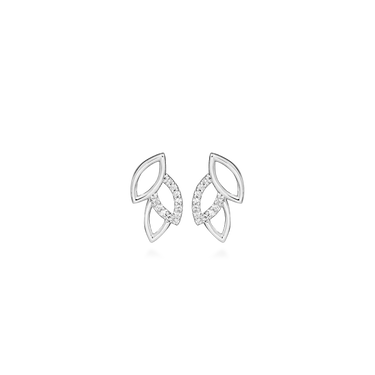 Leaf ørestikker - Sølv fra Silver Essentials by Plaza