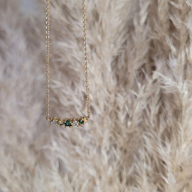 Green Rainbow halskæde - Forgyldt fra Lush Lush Jewelry