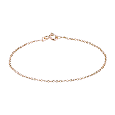 Anker Rund Armbånd 0,50/17 - Rosaforgyldt fra Basic Essentials by Plaza