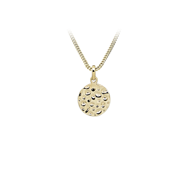 Hammered Coin Halskæde - 8 kt. Guld fra Gold Essentials by Plaza