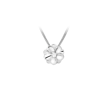 Flower halskæde - Sølv fra Silver Essentials by Plaza