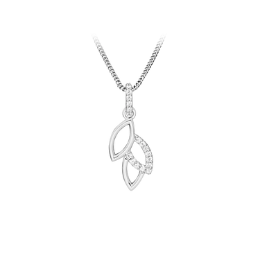 Leaf halskæde - Sølv fra Silver Essentials by Plaza