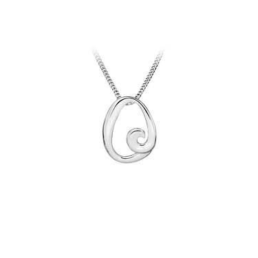 Swirl halskæde - Sølv fra Silver Essentials by Plaza