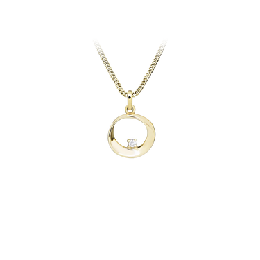 Moon halskæde - 8 kt. Guld fra Gold Essentials by Plaza