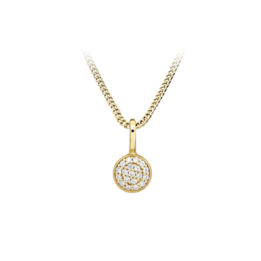 Stone Coin halskæde - 8 kt. Guld fra Gold Essentials by Plaza