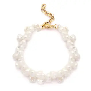 Double pearl armbånd - Forgyldt fra Lush Lush Jewelry