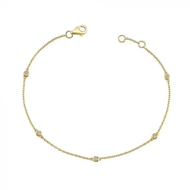 ZOE Armbånd med 5 x 0,025ct. W-si 18,5cm - 14 kt. fra Nuran