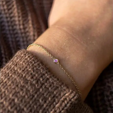 Zoe armbånd m. 0,03ct. W/SI - 14 kt. Guld fra Nuran