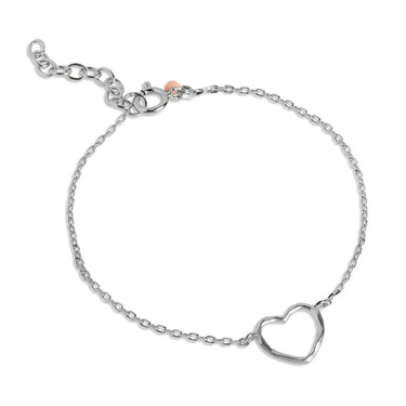 Organic Heart armbånd - Sølv fra Enamel
