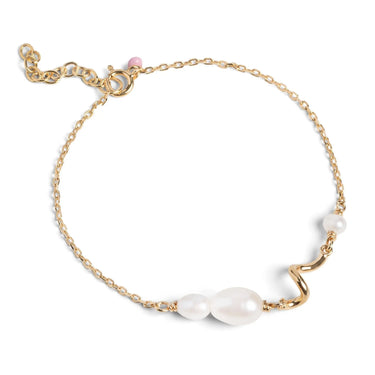 Pearlie Twist armbånd - Forgyldt fra Enamel