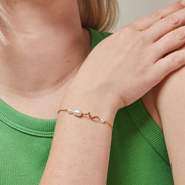 Pearlie Twist armbånd - Forgyldt fra Enamel