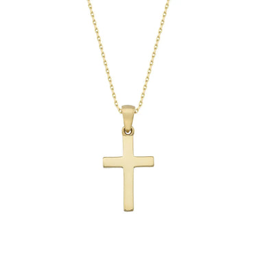 Cross halskæde - 8 kt. fra Gold Essentials by Plaza