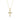 Cross sparkle halskæde - 8 kt. fra Gold Essentials by Plaza