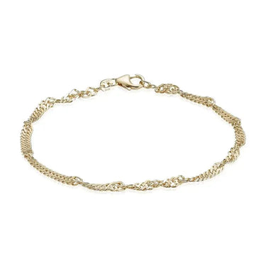 Singapore 2,9/18,5 armbånd - 8 kt. Guld fra Gold Essentials by Plaza