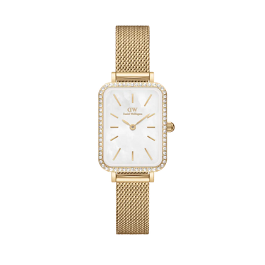Quadro Lumine Bezel Evergold 20x26 mm - Guld/Perlemor fra Daniel Wellington