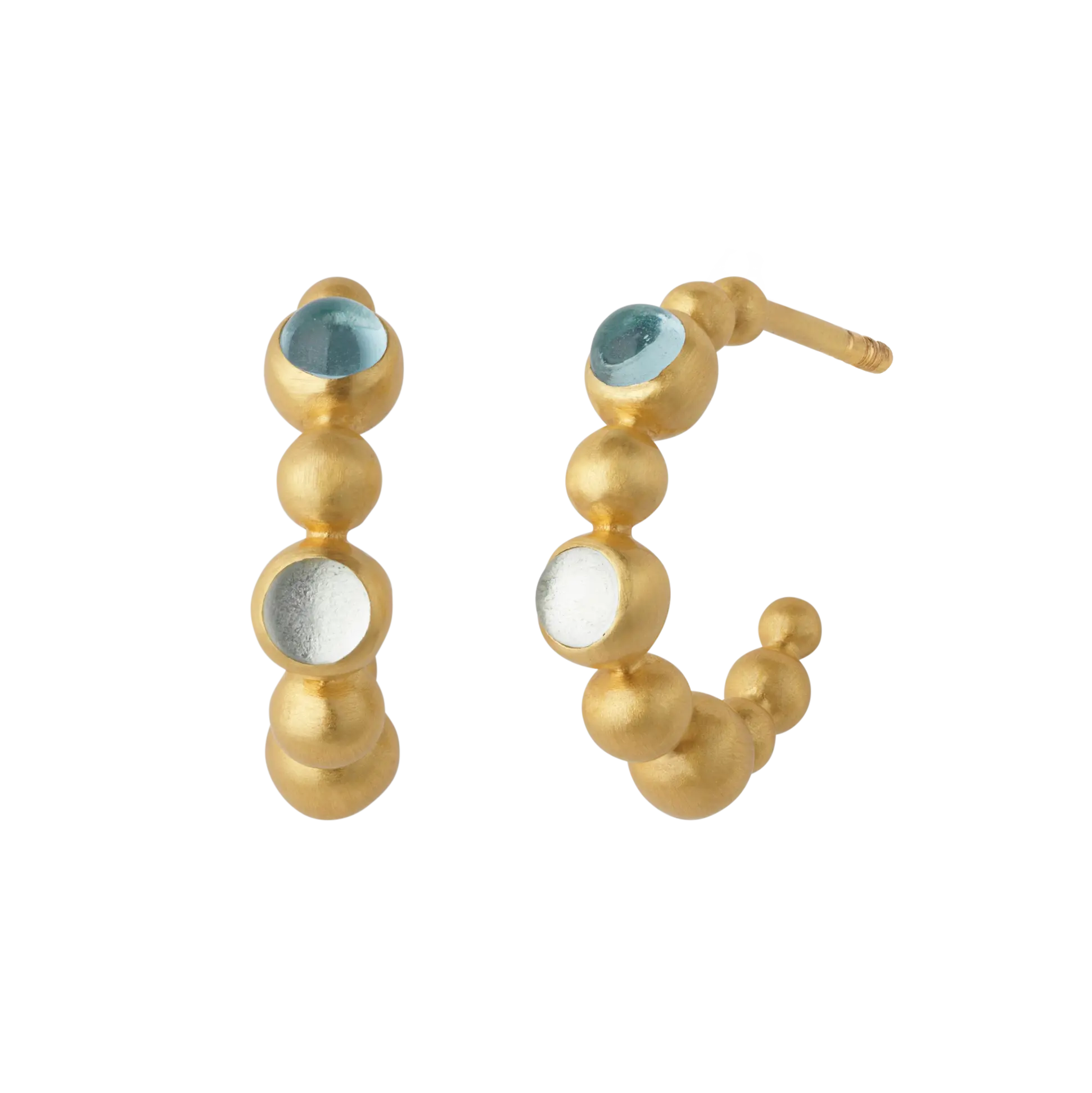 Pebbles Hoops Small Colors - Forgyldt fra Bybiehl