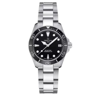 DS Action Diver Lady Ur - Sølv/Sort fra Certina