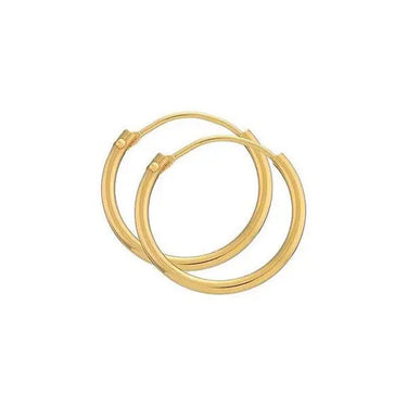 Creoler 1,3/15 mm - 14 kt. Guld fra Fine Essentials by Plaza