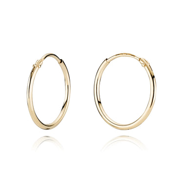 Creoler 1,3/17,5 mm - 14 kt. Guld fra Fine Essentials by Plaza