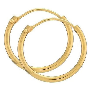 Creoler 1,3/15 mm - 8 kt. Guld fra Gold Essentials by Plaza