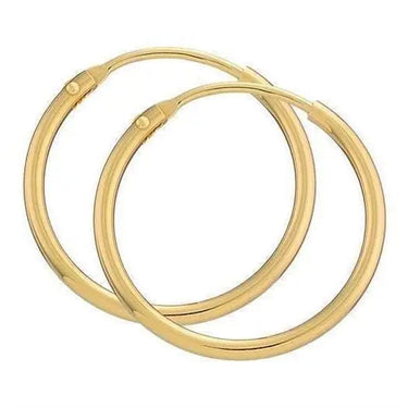 Creoler 1,5/20 mm - 8 kt. Guld fra Gold Essentials by Plaza