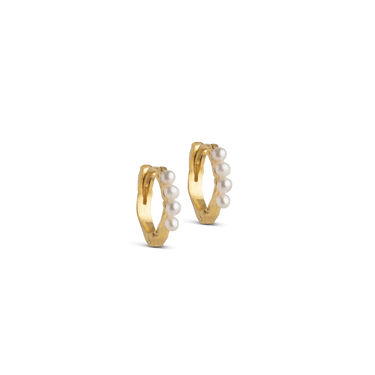 Paula Pearl creoler 10 mm - Forgyldt fra Enamel