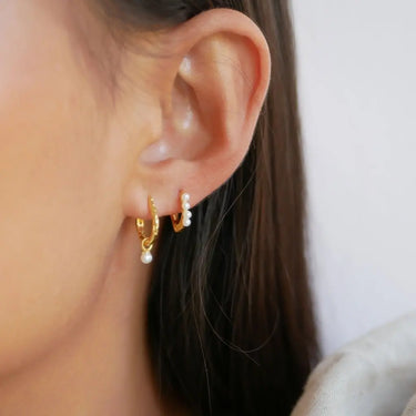 Belle Pearl creoler - Forgyldt fra Enamel